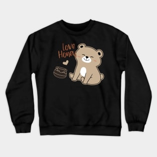 Love honey bear stickers Crewneck Sweatshirt